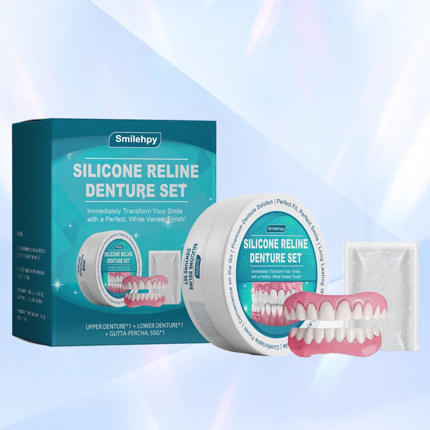 ADA Recommended Smilehpy™ Silicone Reline Denture Set