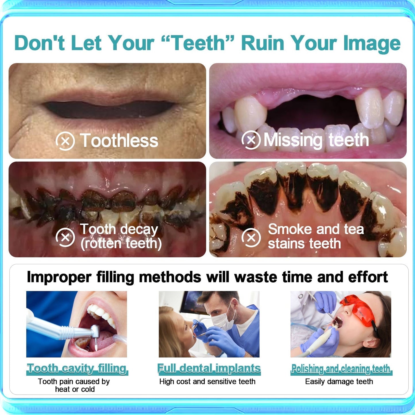 ADA Recommended Smilehpy™ Silicone Reline Denture Set