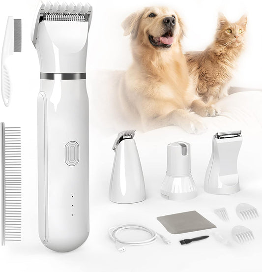 (🔥Last Day Promotion  - 49% off)2025-Ultimate Pet Grooming Kit 🐶 4-in-1 Electric Clippers with 4 Interchangeable Blades